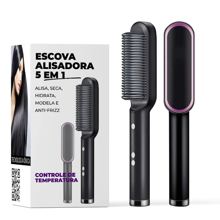 Anion Hair Escova Alisadora 3 em 1